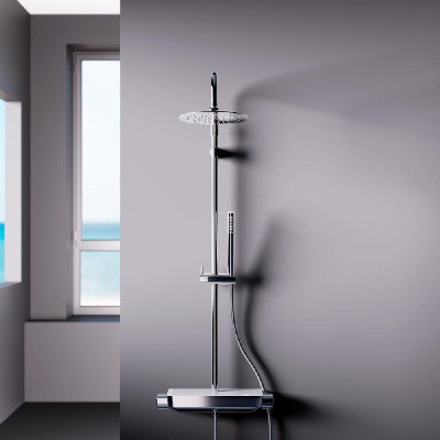 936780000 Scandinavian Pure душевая система с душевым смесителем-полкой, хром Damixa фото в интернет-магазине Русалия