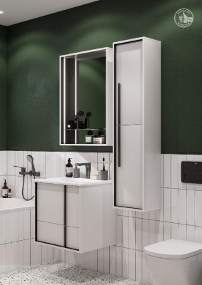 Зеркальный шкаф AQUATON Ривьера 60 белый матовый 1A238902RVX20 фото в интернет-магазине Русалия