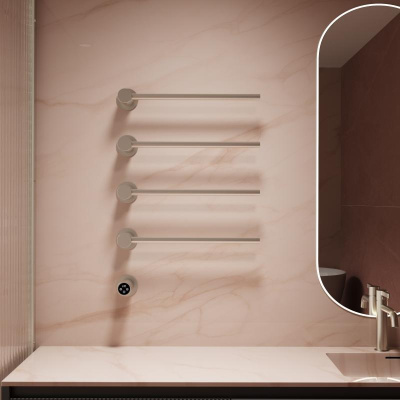 Полотенцесушитель электрический Vincea VTD-2H1BN, брашированный никель, таймер фото в интернет-магазине Русалия