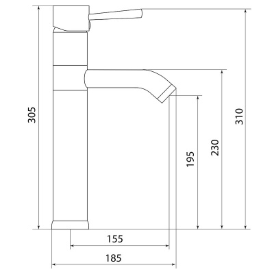 Современный однорычажный смеситель для умывальника Славен (СЛ-ОД-Д11) фото в интернет-магазине Русалия