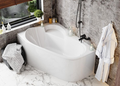 Акриловая ванна VAGNERPLAST SELENA 147x100 Left VPBA141SEL3LE-04 фото в интернет-магазине Русалия