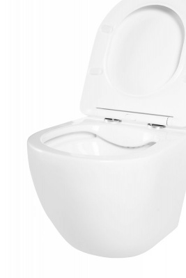 Унитаз подвесной безободковый UNO BB3105CHR/SC с сиденьем-микролифт Belbagno фото в интернет-магазине Русалия