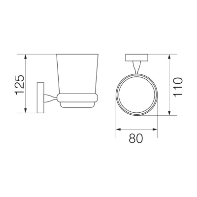 Стакан настенный VR.BNR-7840.BR Bonjour Bronzo Veragio фото в интернет-магазине Русалия