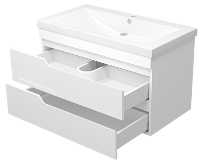 Тумба Софт 90 подвесная с раковиной Misty Алиса 90 Misty фото в интернет-магазине Русалия