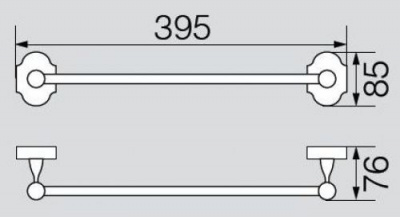 Полотенцедержатель 35 см VR.STD-7720.BR Stanford Bronzo Veragio фото в интернет-магазине Русалия