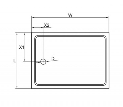 Душевой поддон 100х120 TRAY A-AH-120/100-15-W Cesares фото в интернет-магазине Русалия