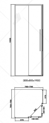 Душевой уголок квадрат 80х80 SV-31 RGW фото в интернет-магазине Русалия