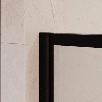 Душевая перегородка RGW WA-111B 1000, стекло с рисунком (шелкография), профиль черный фото в интернет-магазине Русалия