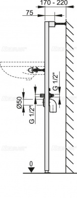 Инсталляционная система для раковин A104/1200 ALCAPLAST фото в интернет-магазине Русалия