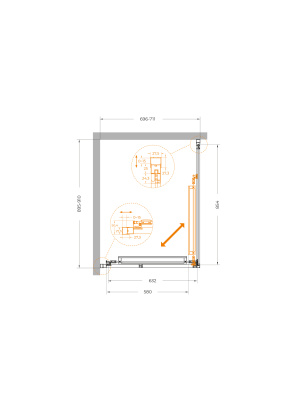Душевой уголок CEZARES LUX-AH-FS-1-70/90-C-GM фото в интернет-магазине Русалия