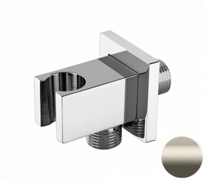 Держатель ручного душа с подключением шланга Remer 337QXV, сталь фото в интернет-магазине Русалия