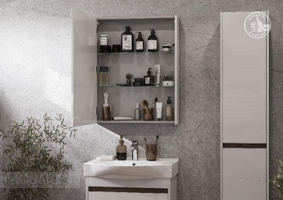 Зеркальный шкаф AQUATON Нортон 65 белый 1A249102NT010 фото в интернет-магазине Русалия