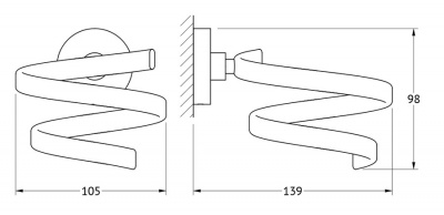 Держатель фена HAR 045 Harmonie Artwelle фото в интернет-магазине Русалия