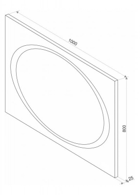 Зеркало Стайл X2 1000x800 (датчик движения) ЗЛП805 Misty фото в интернет-магазине Русалия