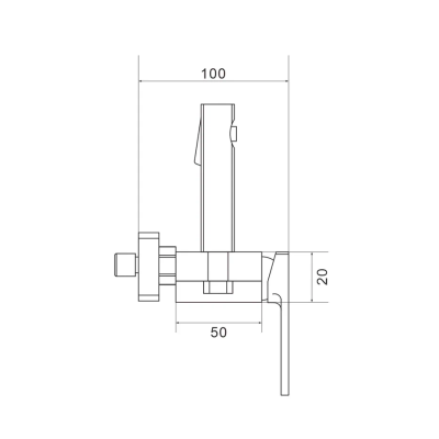 Гигиенический душ со смесителем Shevanik S6805T-1, оружейная сталь фото в интернет-магазине Русалия