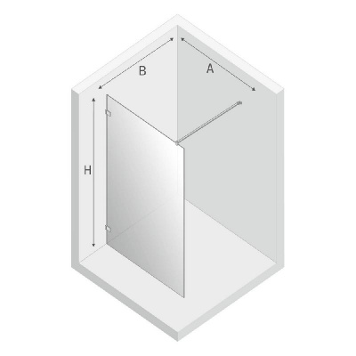 Душевое ограждение NEW TRENDY AVEXA BLACK 120x200 EXK-1809 (черный) фото в интернет-магазине Русалия