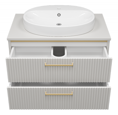 Тумба Elche 80 подвесная с раковиной Ekokerama Doppia 65 Brevita фото в интернет-магазине Русалия