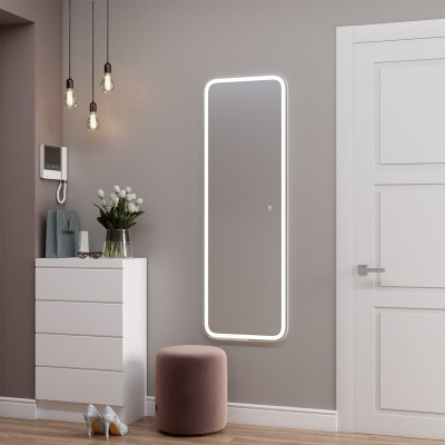 Зеркало с подсветкой Loren 455х1350 ЗЛП430 Continent фото в интернет-магазине Русалия