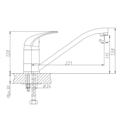 Смеситель для кухни Haiba (HB4203) фото в интернет-магазине Русалия