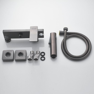 Гигиенический душ со смесителем Shevanik S6105T-1, оружейная сталь фото в интернет-магазине Русалия