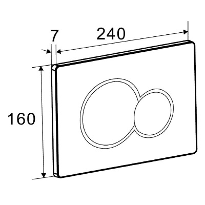 Кнопка смыва AZARIO NEW двойная, пластик, хром (AZ-010.02) фото в интернет-магазине Русалия