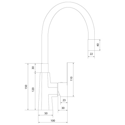 Смеситель Славен для кухни Коттедж Н (СЛ-ОД-Н26) фото в интернет-магазине Русалия