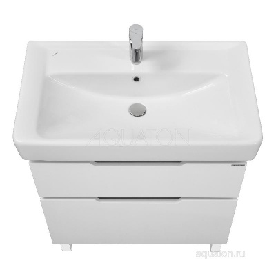 Тумба под раковину AQUATON Дакота 80 белая, выбеленное дерево 1A202901DAAY0 фото в интернет-магазине Русалия