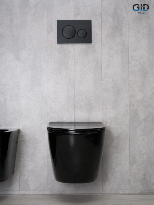 Унитаз подвесной Gid Tr2198-18 62204Y черная глянцевая 49x36x35.5 фото в интернет-магазине Русалия