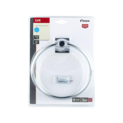 Кольцо для полотенец FIXSEN LUX CHROME FX-15011, хром фото в интернет-магазине Русалия