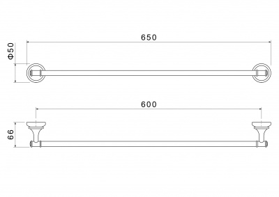 Полотенцедержатель 600 мм AQUATEK AQ4514CR КЛАССИК фото в интернет-магазине Русалия