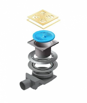 Точечный трап Pestan Confluo Standard 15х15 Square Mask Gold (13000147) фото в интернет-магазине Русалия