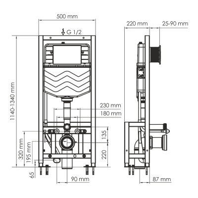 Dill 61TLT.010.ME.WH02 Система инсталляции для унитазов, белый Wasserkraft фото в интернет-магазине Русалия