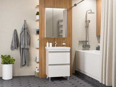 Тумба Ингрид 60 с раковиной Misty Алиса 58 Misty фото в интернет-магазине Русалия