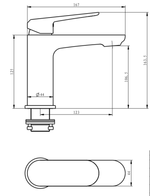 Смеситель для раковины Savol (SK-H6201) фото в интернет-магазине Русалия