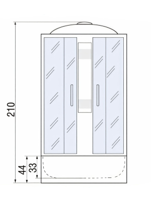 Душевая кабина NARA 90/44 MT 90*90*210 10000001146 River фото в интернет-магазине Русалия