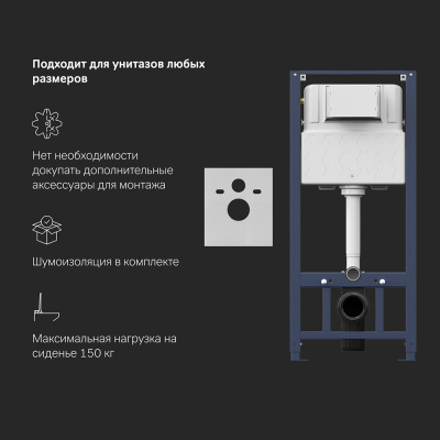 I012704 Pro инсталляция для подвесного унитаза фото в интернет-магазине Русалия