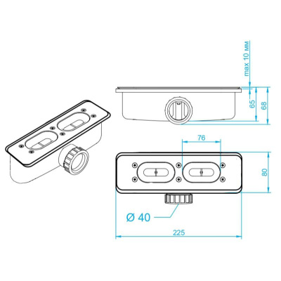 Каменный душевой поддон квадратный RGW STL-W Белый 900x900 фото в интернет-магазине Русалия