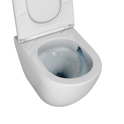 Унитаз подвесной безободковый с сиденьем микролифт GR-4455SQ tornado Grossman фото в интернет-магазине Русалия