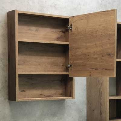 COMFORTY. Зеркало-шкаф "Марио-60" дуб темный фото в интернет-магазине Русалия