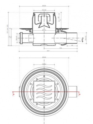Точечный трап Pestan Confluo Standard 10х10 Dry Gold (13000129) фото в интернет-магазине Русалия