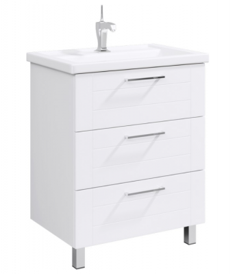 Напольная тумба 70 Manchester белый MAN01073 + умывальник Фостер 700 4620008197746 Aqwella фото в интернет-магазине Русалия