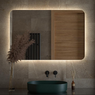 Зеркало  с LED-подсветкой настенное OPTI DEFESTO 120x80 см, DF 2810RH фото в интернет-магазине Русалия