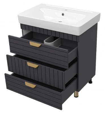 Тумба Gloster 80 с раковиной Dreja Q 80 Brevita фото в интернет-магазине Русалия