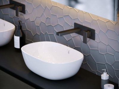 Смеситель для раковины встроенный Timo Selene черный (2071/03SM) фото в интернет-магазине Русалия