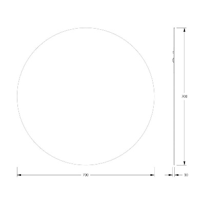 Зеркало настенное с окантовкой Colora EVOFORM Ø70 см, Черный цвет, BY 0453 фото в интернет-магазине Русалия