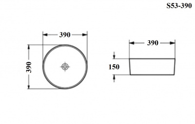BOND S53-390 Раковина накладная круглая 39*39*15см белая фото в интернет-магазине Русалия