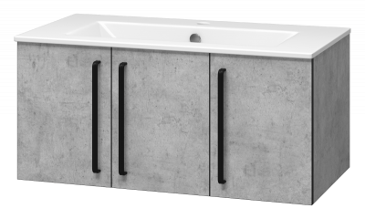 Тумба Rock 90 подвесная с раковиной Sanita Luxe Quadro 90 Brevita фото в интернет-магазине Русалия