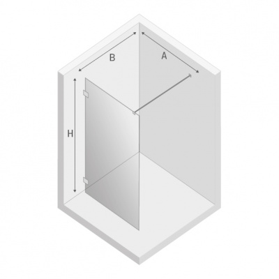 Душевое ограждение NEW TRENDY EVENTA 130x200 EXK-4623 (хром) фото в интернет-магазине Русалия