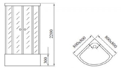 Душевая кабина T-1180 Timo фото в интернет-магазине Русалия