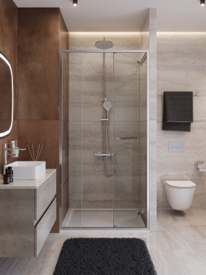 Душевая дверь CEZARES LUX-B-FS-11-100-C-CR фото в интернет-магазине Русалия